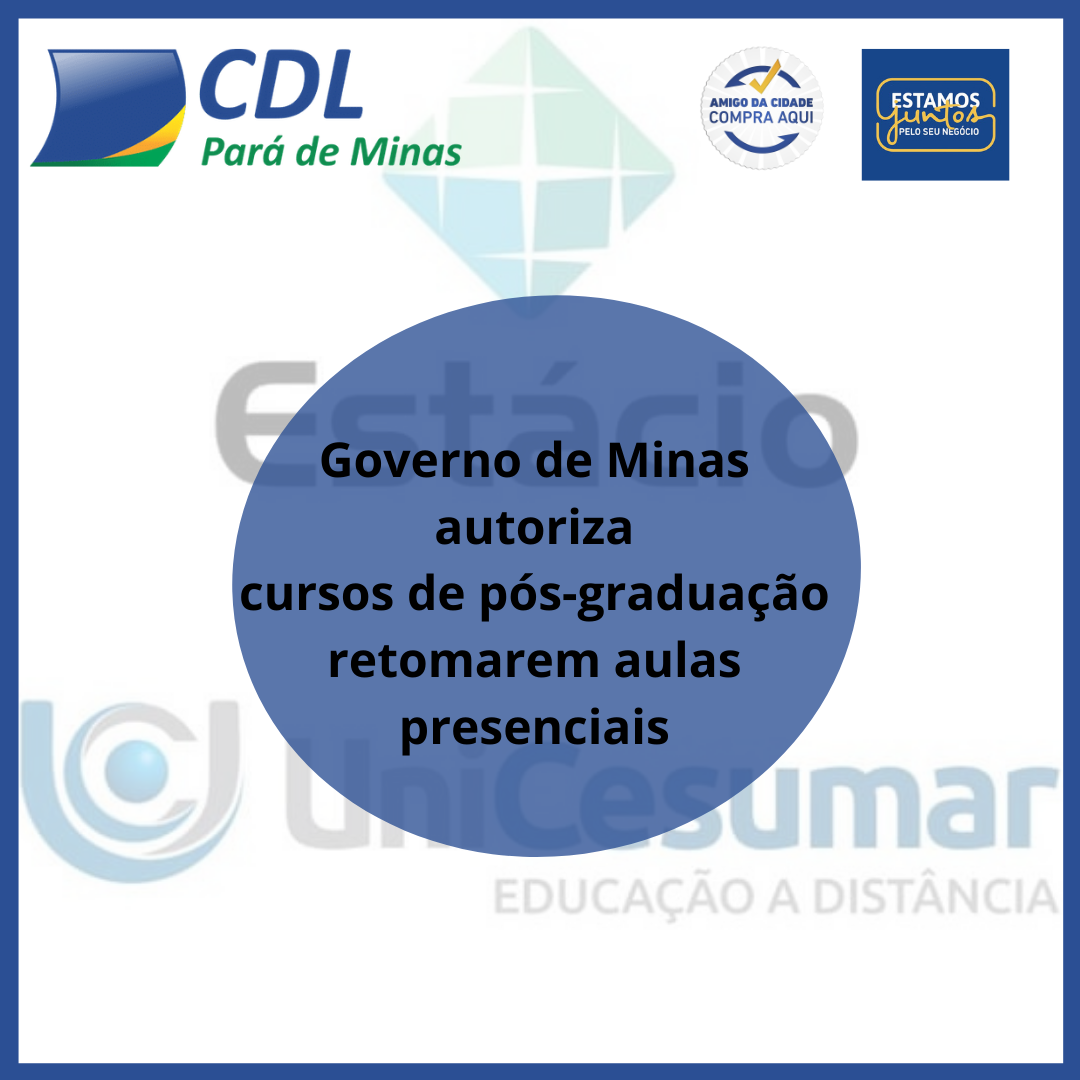 Governo de Minas autoriza cursos de pós-graduação retomarem aulas presenciais